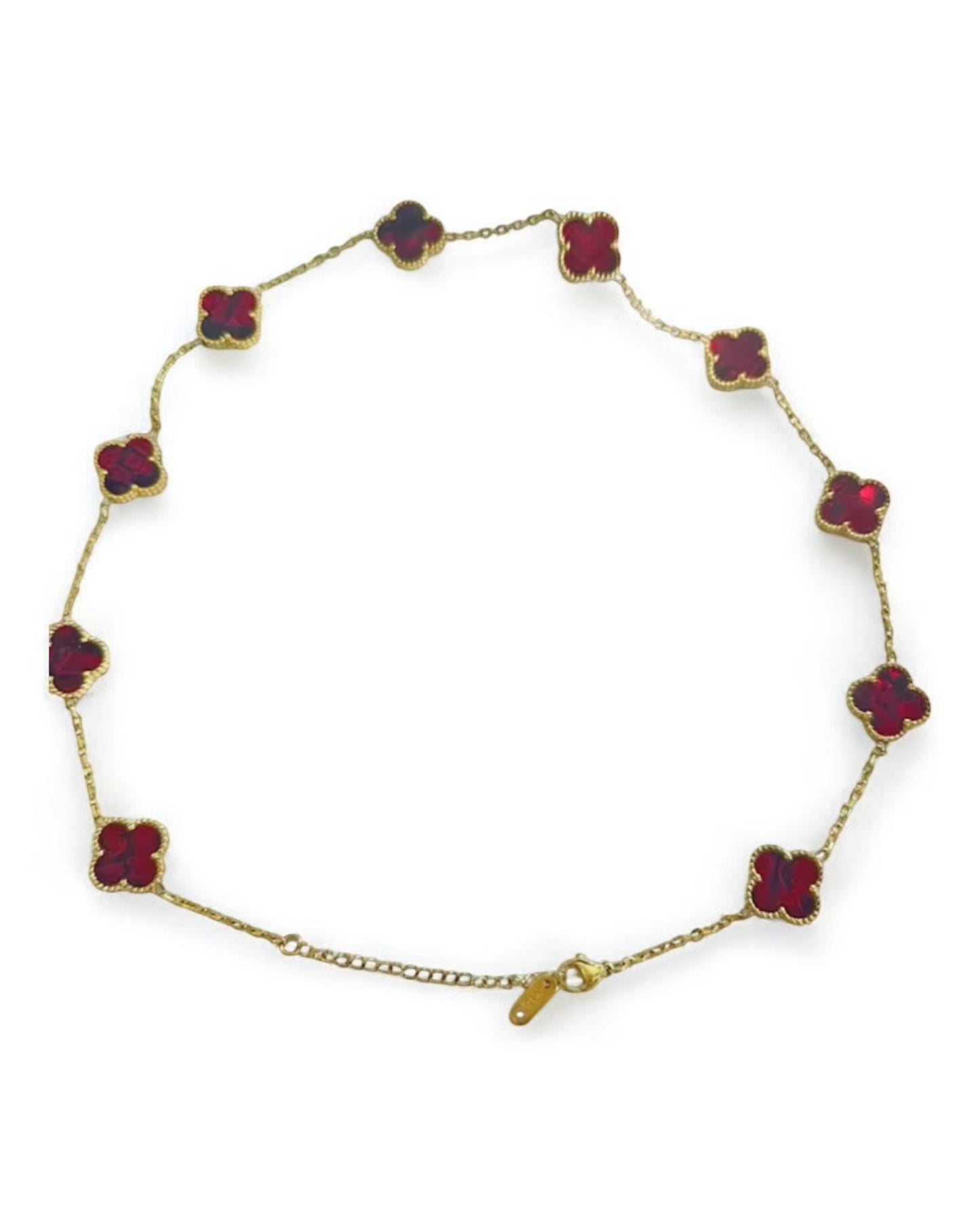 Collier trèfle Rouge